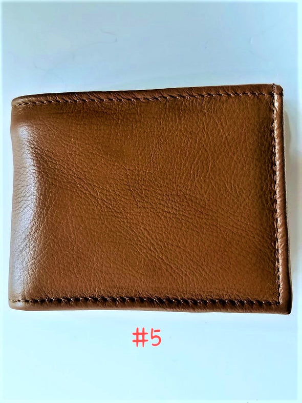 Handmade Mexican Plain Bi-fold Men's Wallets