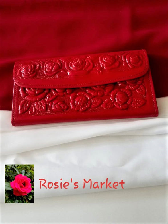 Beautiful Mexican Embossed Floral Women's Wallets